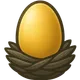 Bird egg illustration representing the ideation phase of startup development - the birth of innovative ideas at Aurum Avis Labs venture studio